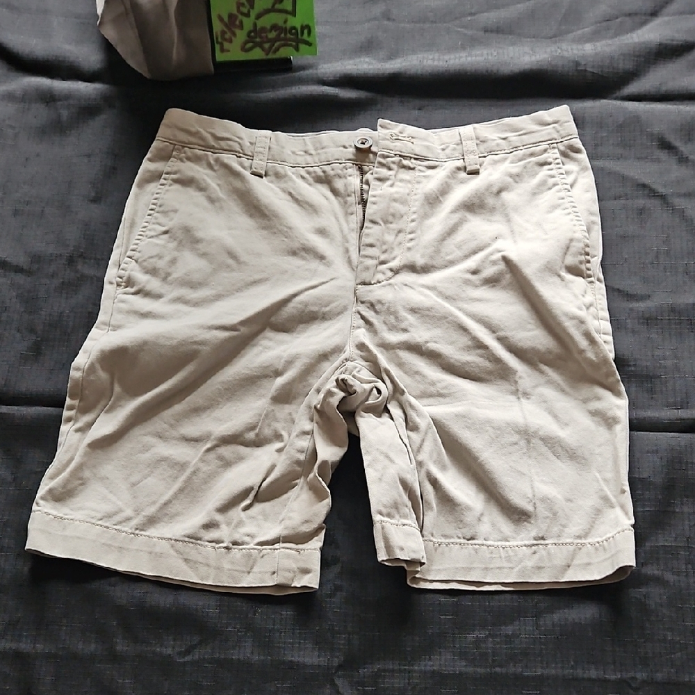 Amazon Essentials Men's Beige Flat Front Shorts